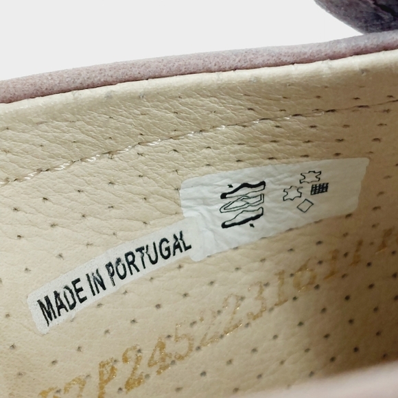 Ecco Pink Purple Laser Cut Leather Slip On Comfy Flat Loafers C852 - Picture 10 of 13